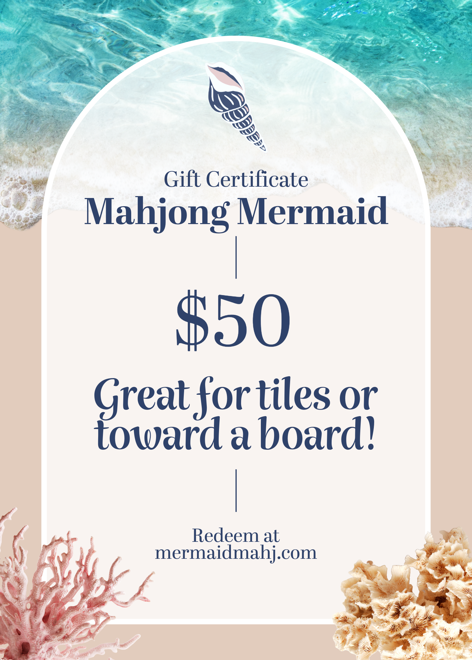 Mahjong Mermaid Digital Gift Certificate - $50