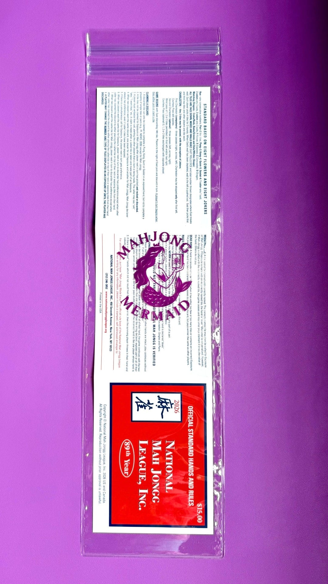 Card Protector fits all sizes mahjong cards 