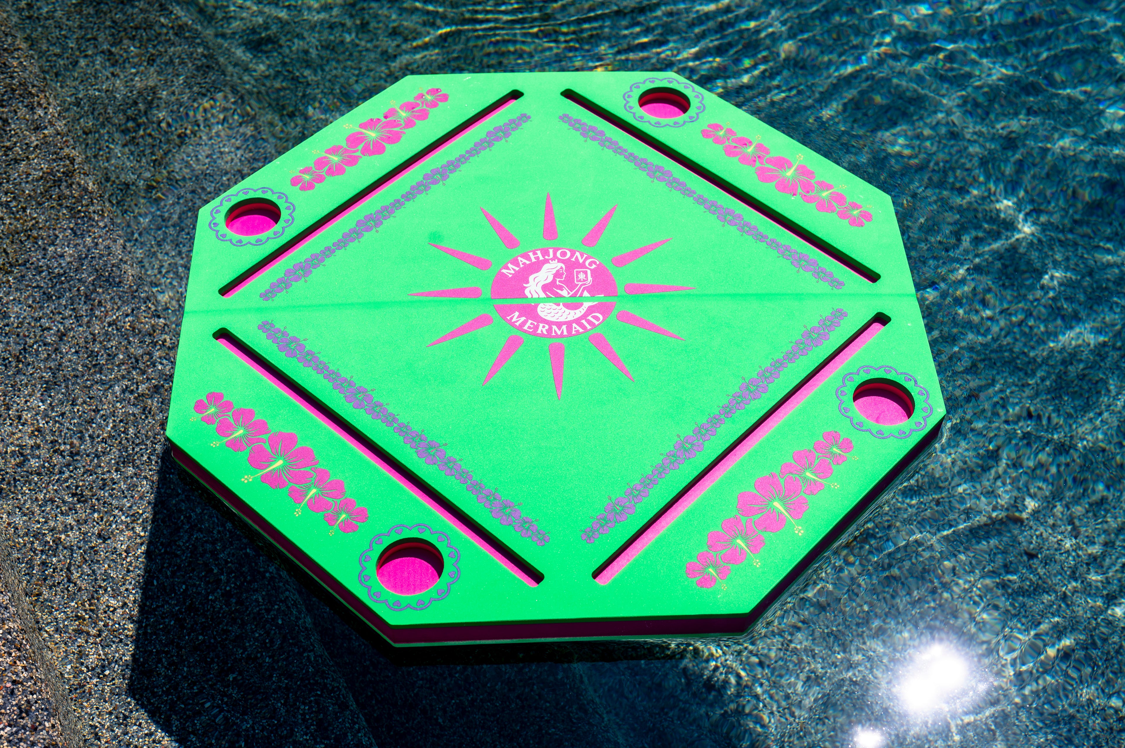 Classic Mermaid Mahj Mat – Green - In Stock!