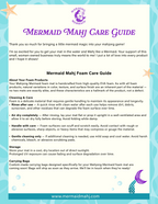 Mermaid Mahj Care Guide + Mermaid Bubbles Card - Digital Download