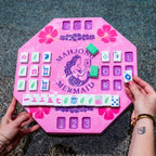 Pink Mahjong Mermaid Solo Mahj Board is a waterproof foam board for solo mahjong poolside or at home. 