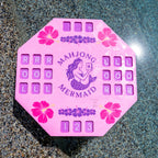 Pink Mahjong Mermaid Solo Mahj Board is a waterproof foam board for solo mahjong poolside or at home. 